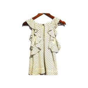 Abercrombie and Fitch cold shoulder, ruffle detail, geometric print, sem…